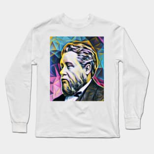 Charles Spurgeon Colourful Portrait | Charles Spurgeon Artwork 11 Long Sleeve T-Shirt